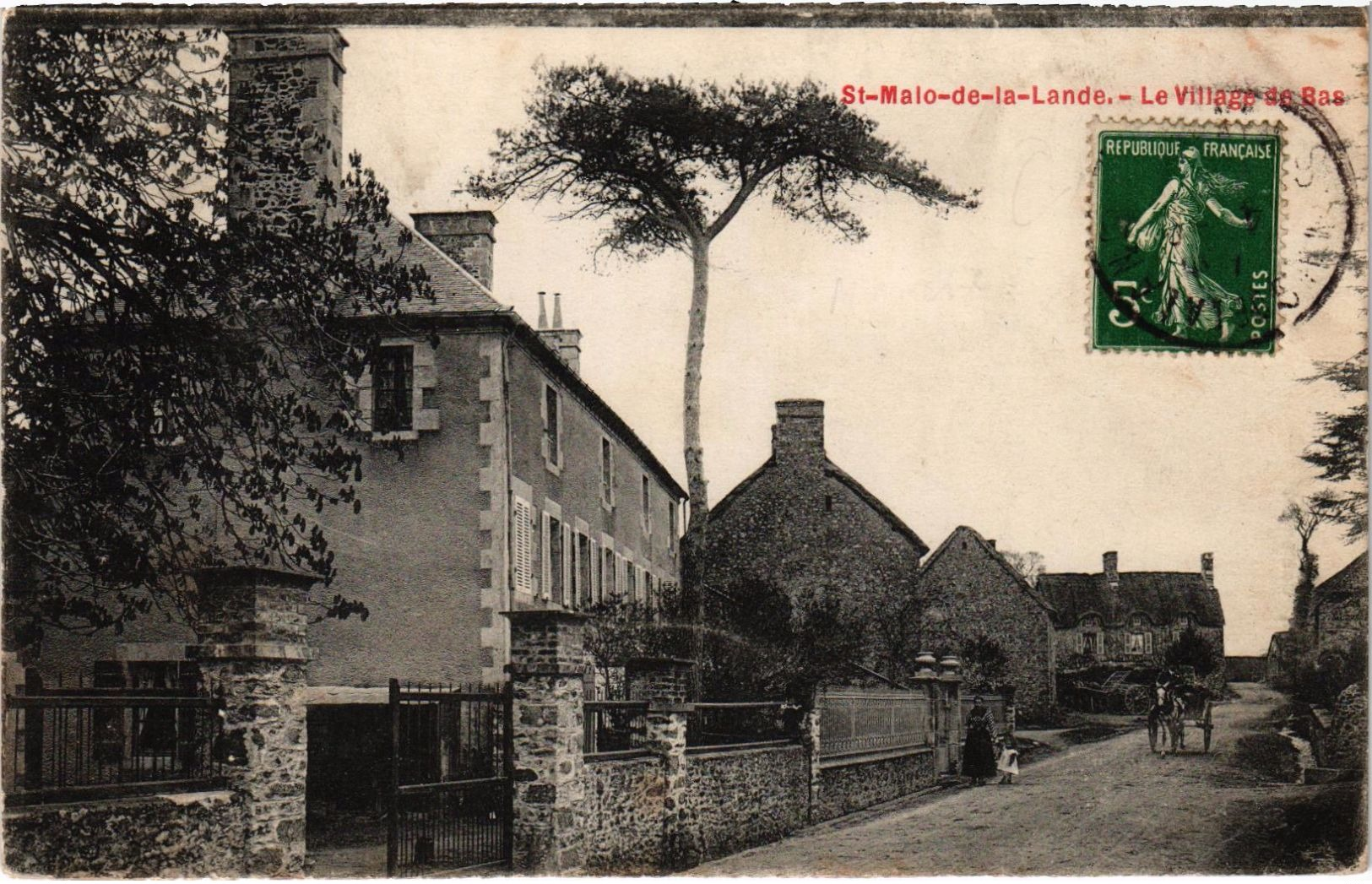 SAINT MALO DE LA LANDE (50) Le Village Du Bas - Rare - Très Belle Carte Postée - Andere & Zonder Classificatie