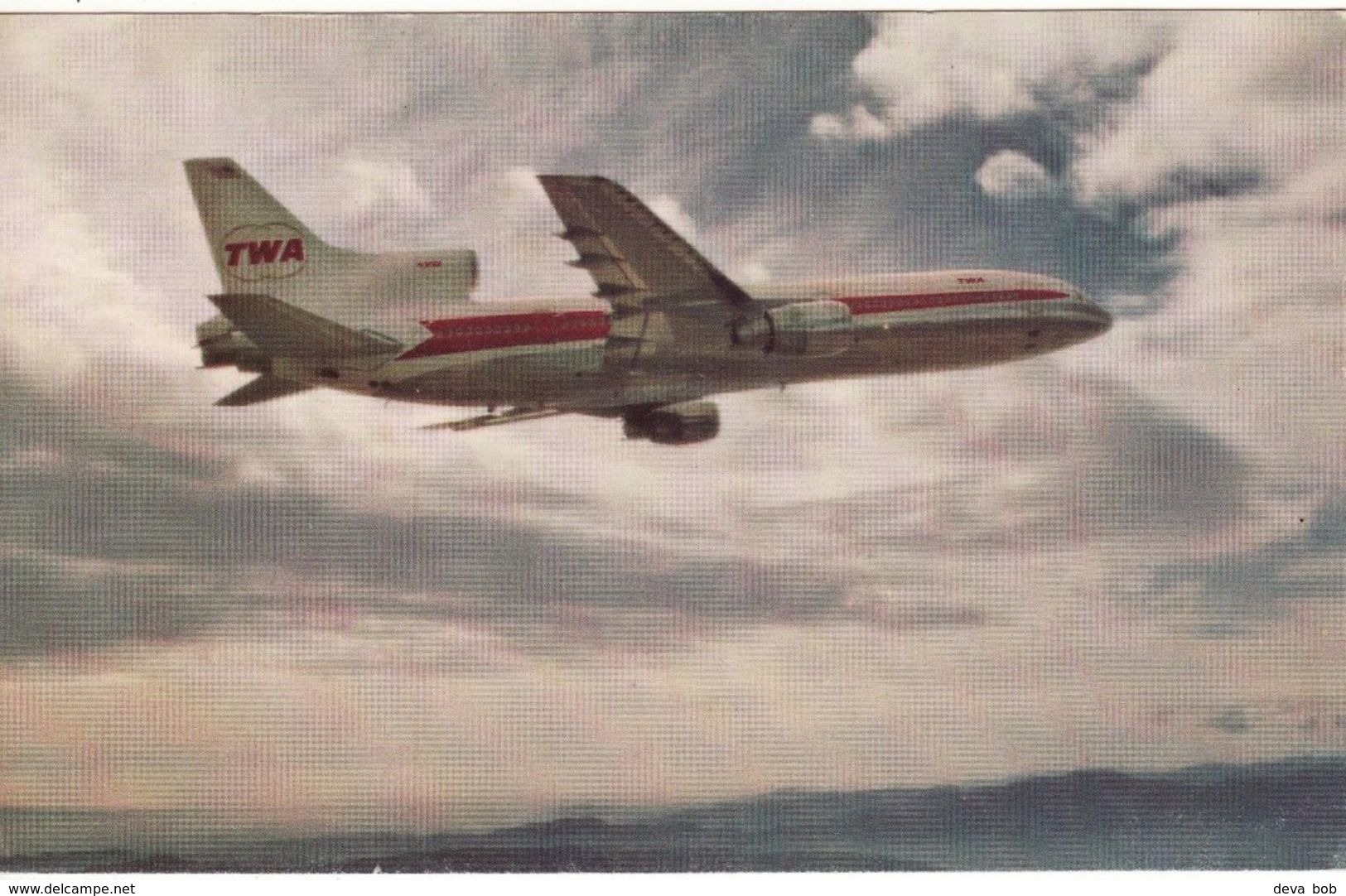 Aviation Postcard TWA Lockheed L-1011 TriStar Aircraft - 1946-....: Moderne