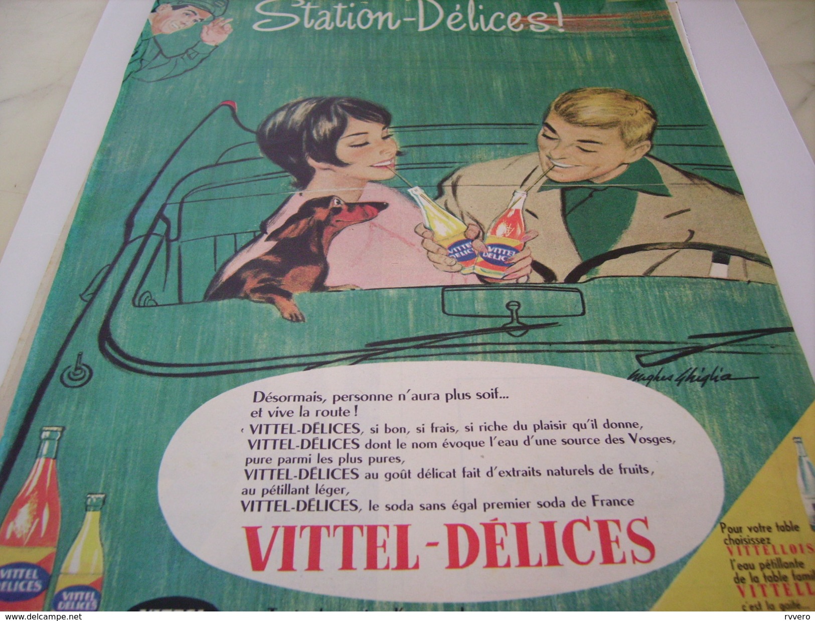 ANCIENNE PUBLICITE  VITTEL DELICES 1961 - Posters