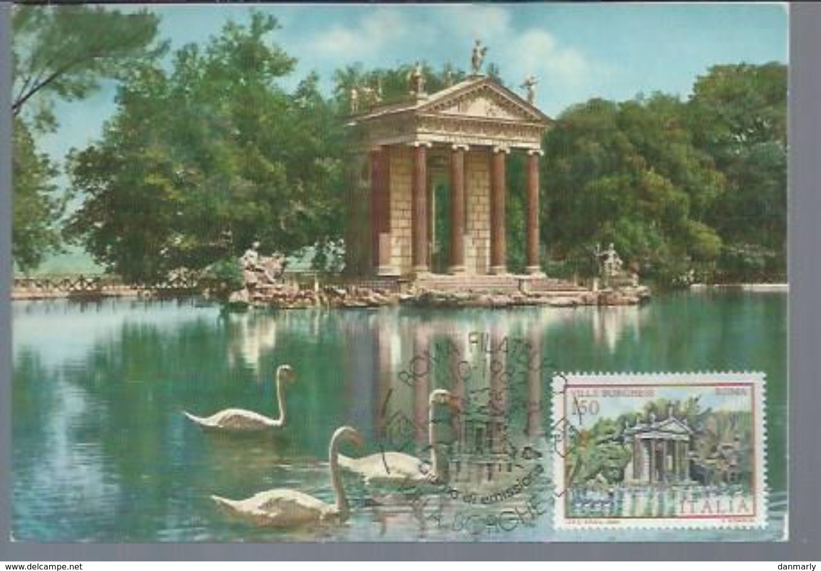 ITALIE : CARTE MAXIMUM 1/10/82 " Cygnes " Villa Borghese - Konvolute & Serien