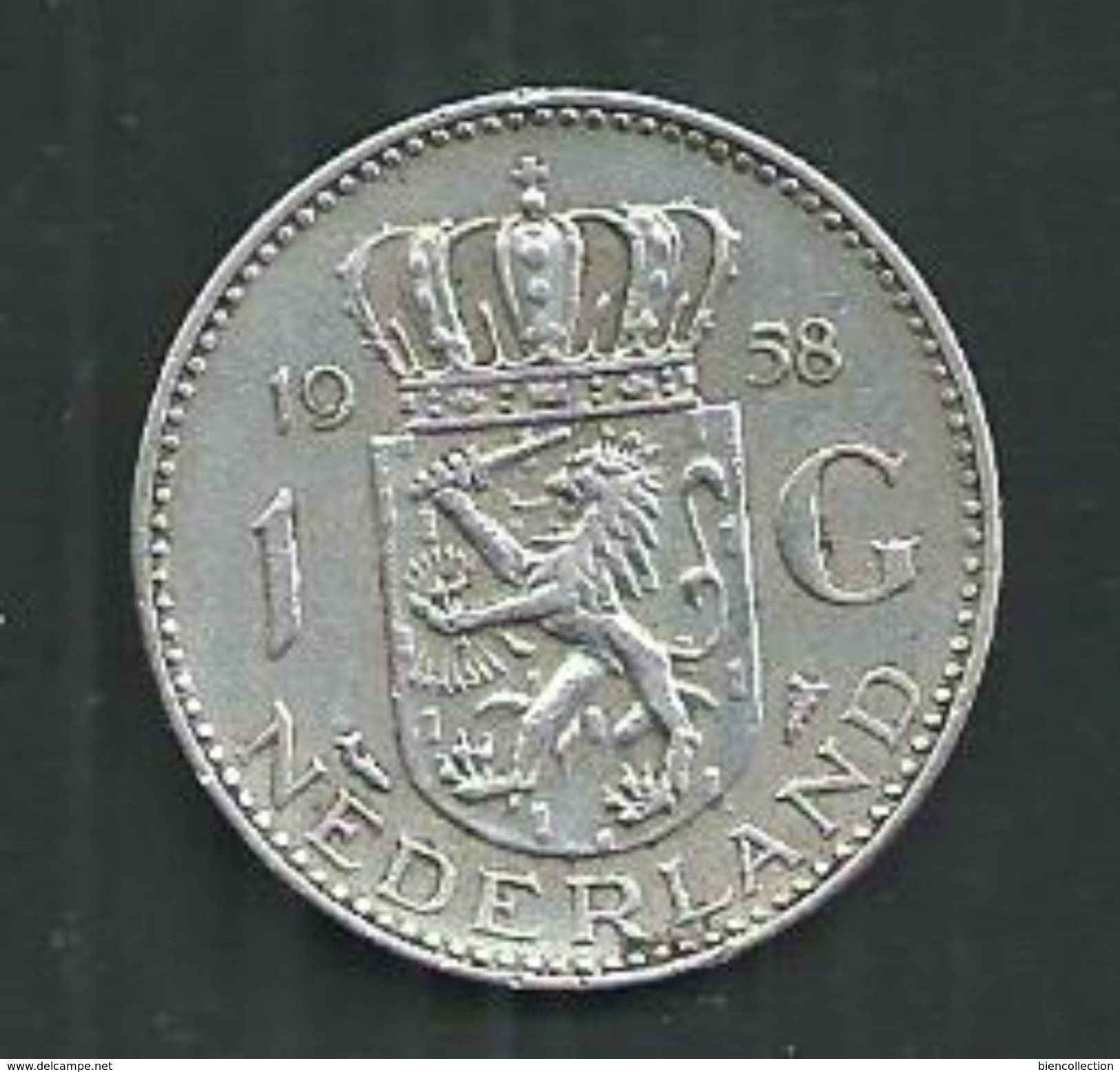 Nederlanden. 1 Gulden Silver, 1958 - 1948-1980 : Juliana