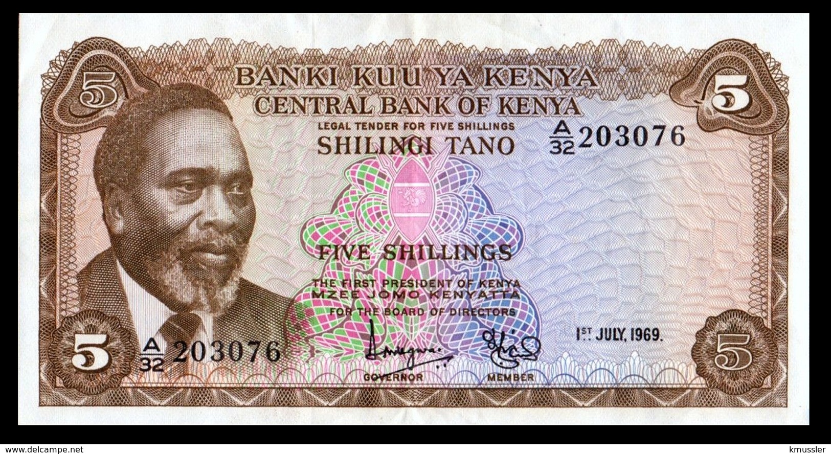 # # # Banknote Kenia (Kenya) 5 Schillingi 1969 # # # - Autres - Afrique