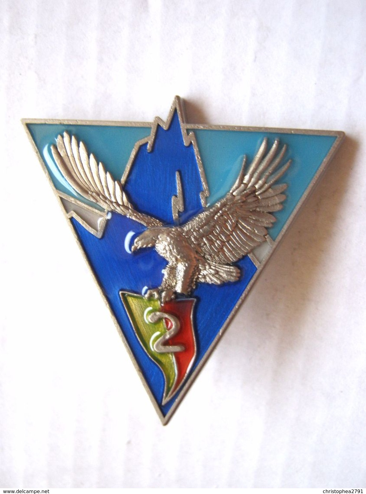 RARE (TRANSLUCIDE) INSIGNE PARACHUTISTE LEGION ETRANGERE 2° REP 2° COMPAGNIE 2° SECTION ETAT EXCELLENT - Army