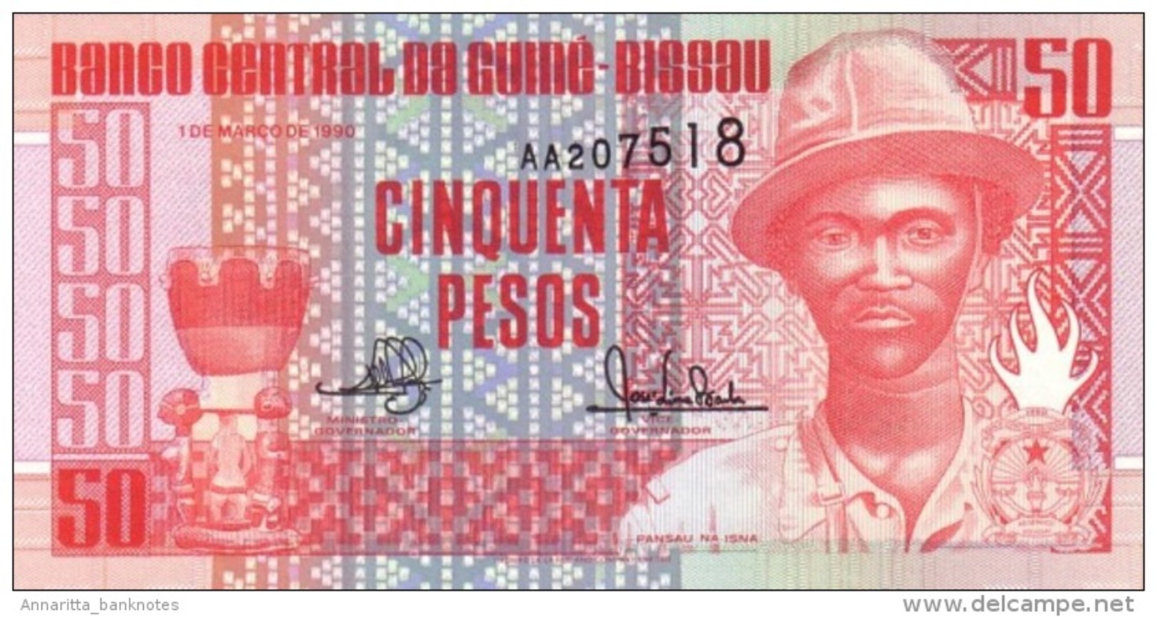 GUINEA BISSAU 50 PESOS 1990 P-10 UNC  [ GW201a ] - Guinee-Bissau