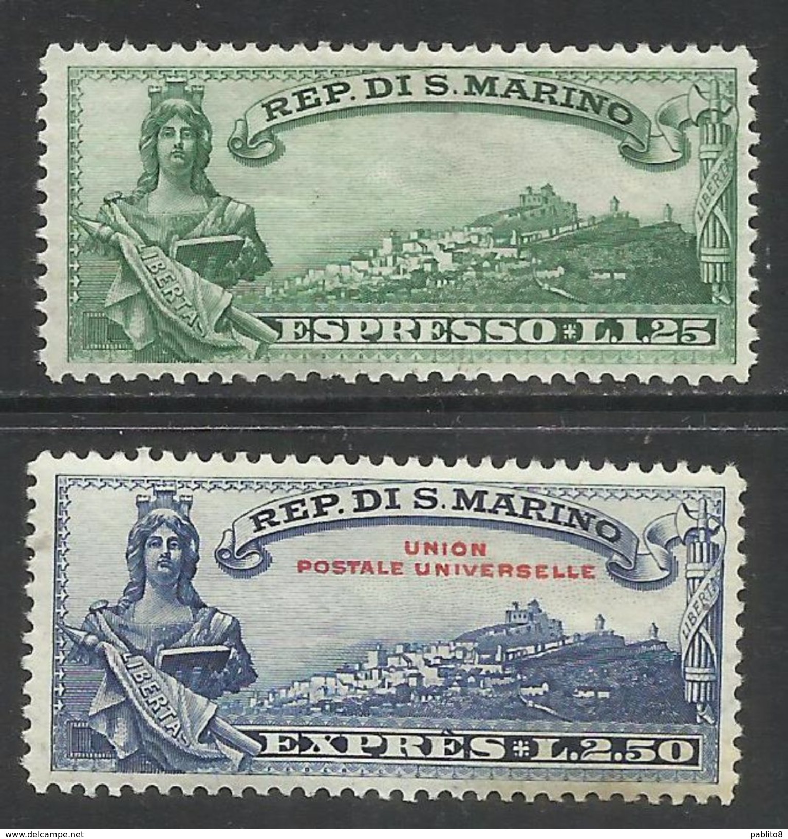 SAN MARINO 1929  ESPRESSI LIBERTA´ SPECIAL DELIVERY FREEDOM SERIE COMPLETA COMPLETE SET MNH - Eilpost