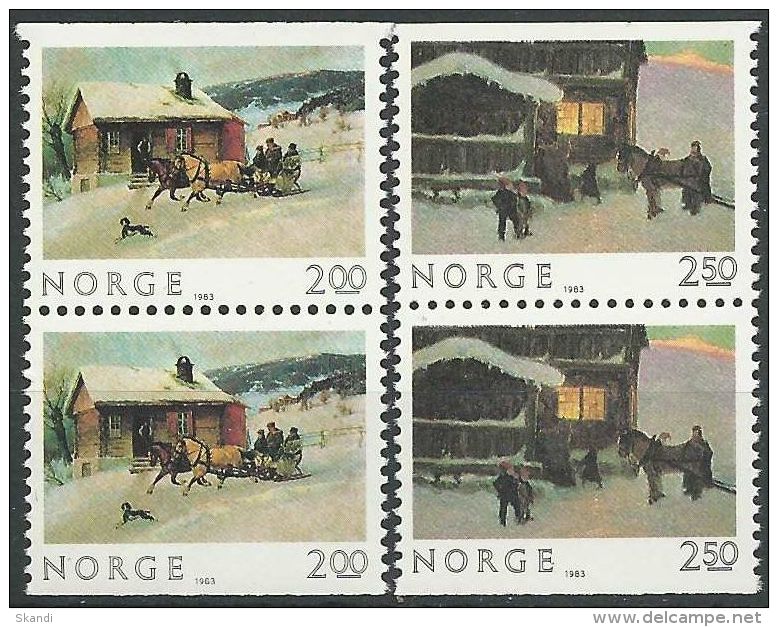 NORWEGEN 1983 Mi-Nr. 894/95 DD ** MNH - Ungebraucht