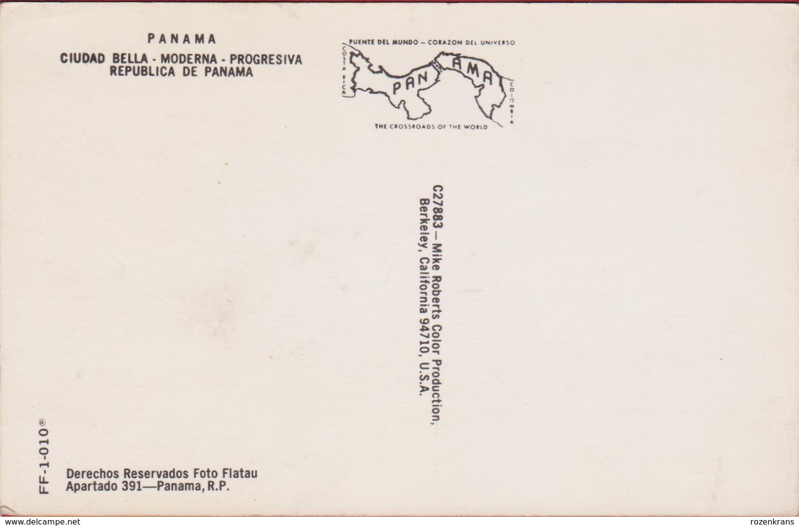 Panama Puento Del Mundo Corazon Del Universo Tarjeta Postal - Panama
