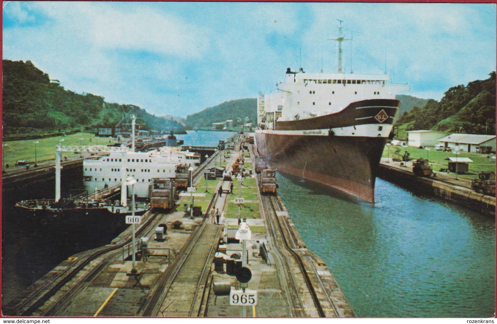 Panama Esclusas De Miraflores Locks Canal De Tarjeta Postal Vessel SL - Panama