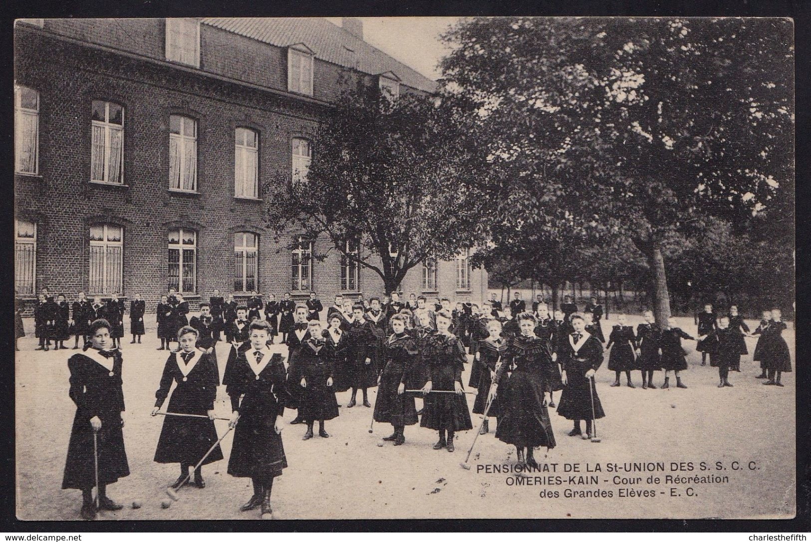 KAIN ( Prés De Obigies Et Froyennes ) - PENSIONNAT DE LA SAINTE UNION DES S.S.C.C. OMERIES KAIN - Cour De Récréation - Andere & Zonder Classificatie