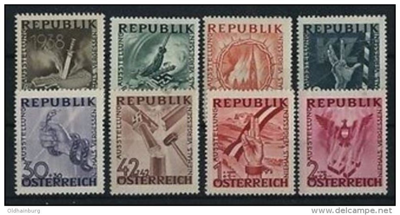 Österreich 1946: ANK 784- 791 ** Antifa- Ausstellung, ANK 5.- &euro; - Unused Stamps