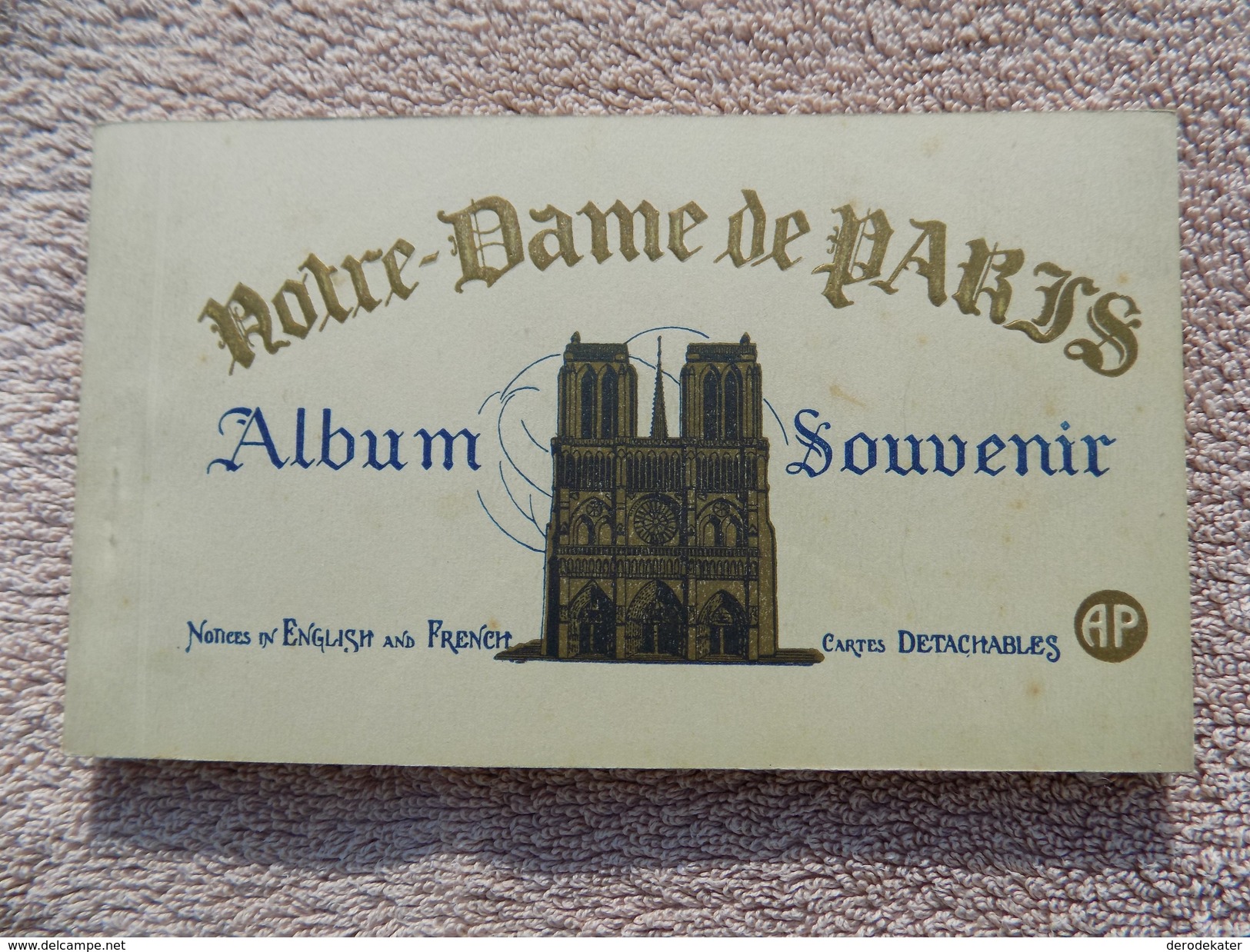 NOTRE-DAME DE PARIS ALBUM SOUVENIR 20 CARTES DETACHABLES AP.BON ÉTAT.PAPEGHIN 24.CARTES POSTALES DE NOTRE DAME DE PARIS - Notre Dame De Paris