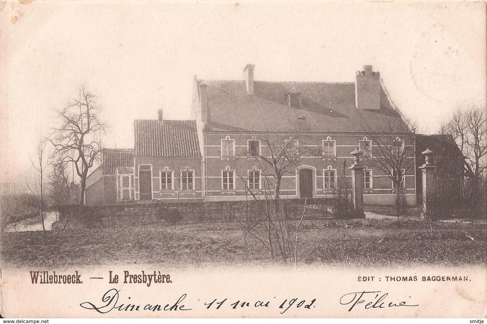 WILLEBROECK WILLEBROEK 1902 LE PRESBYTERE PASTORIE - ED. THOMAS BAGGERMAN - 2 SCANS - Willebrök