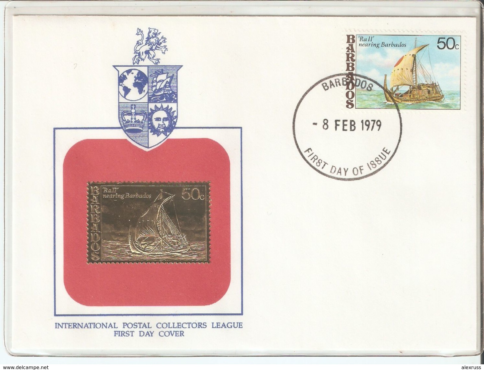 FDC 1979 Barbados International Postal Collectors League,Ship,VF - Barbados (1966-...)