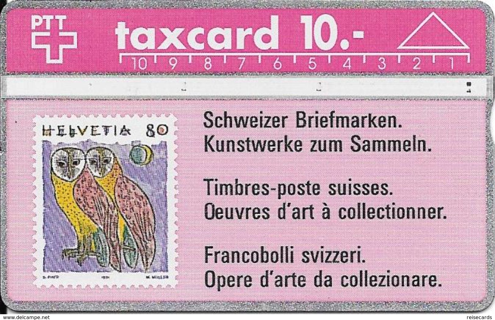 Switzerland: PTT P11 201C Schweizer Briefmarken - Eulen - Sellos & Monedas