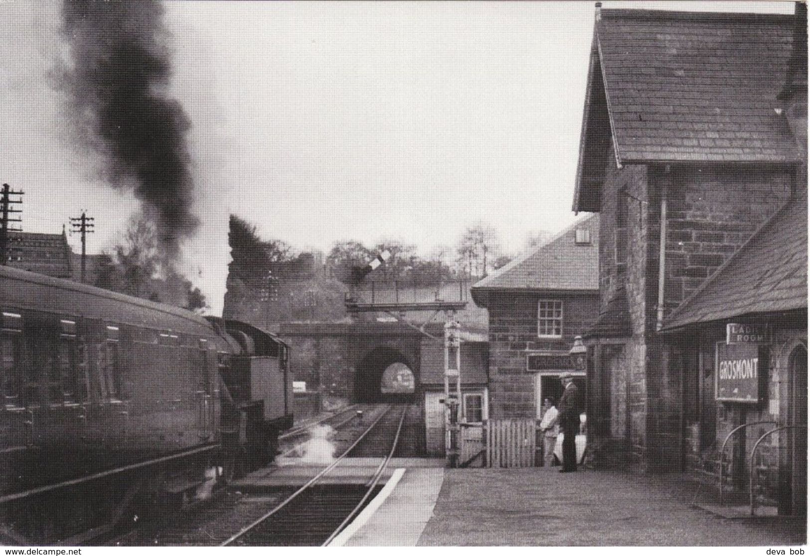 Railway Photo Card LMS Stanier 4P 42639 Grosmont 1961 2-6-4T Loco Malton Train - Other & Unclassified