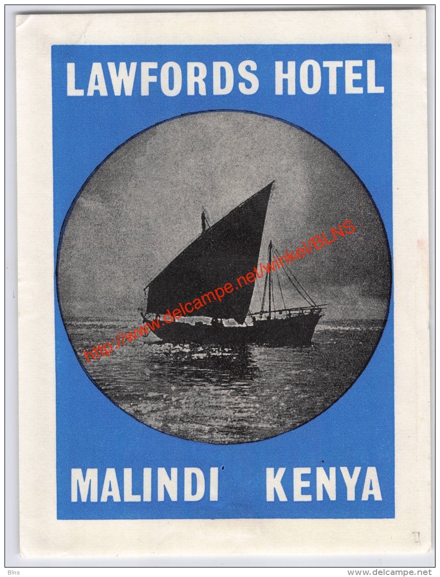 Lawfords Hotel - Malindi Kenya - Etiquettes D'hotels