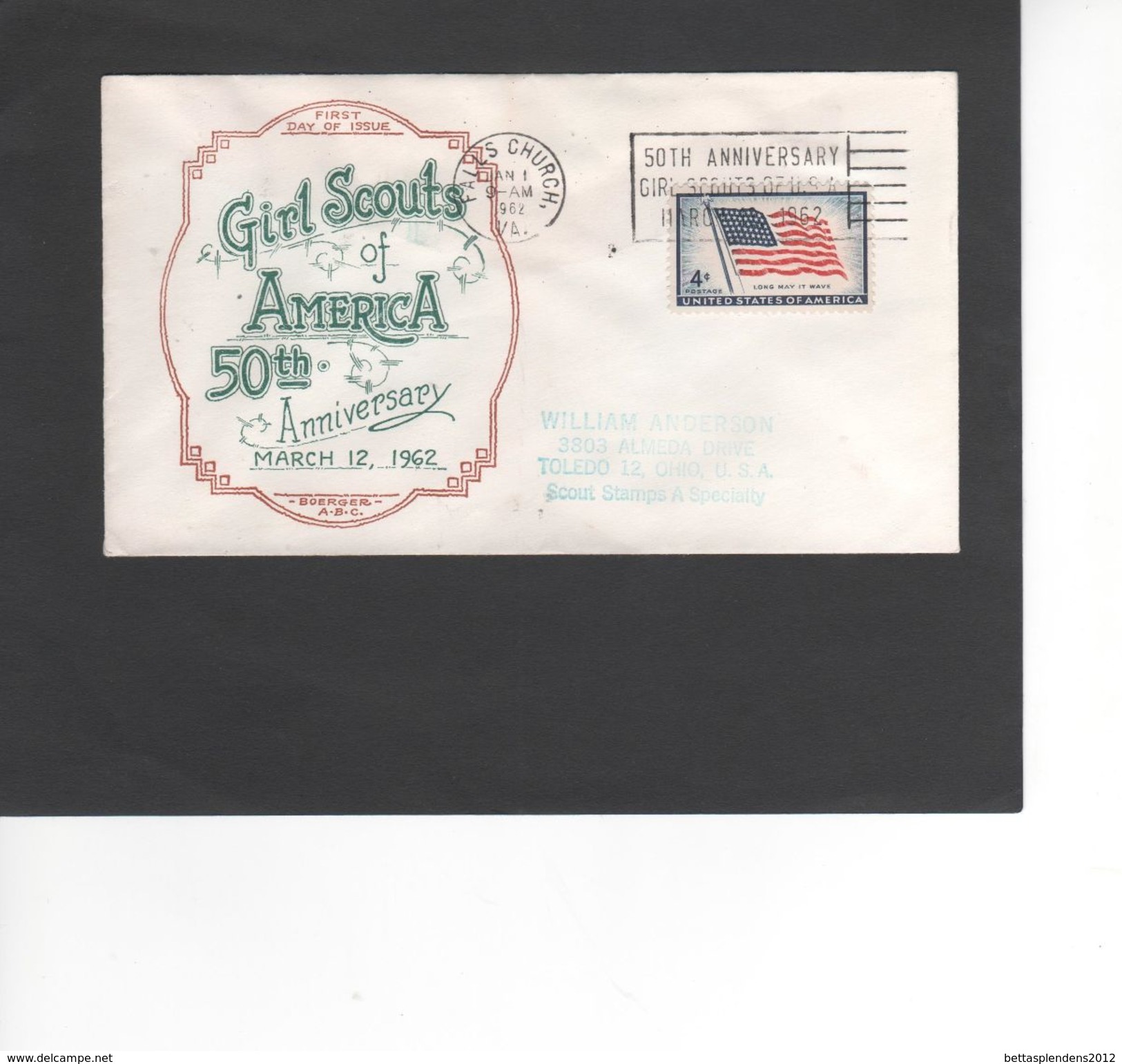 SCOUTISME / GIRL SCOUTS OF AMERICA / FALLS CHURCH / 1962  ( REF 471) - Lettres & Documents