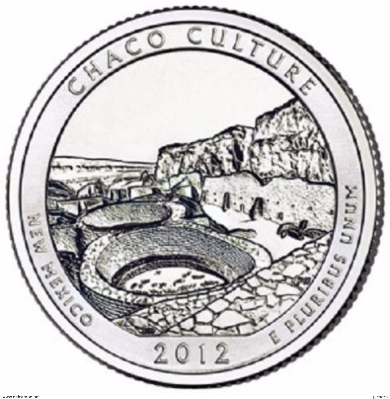 USA EEUU 25 CENTS. QUARTER DOLLAR CHACO CULTURE  2012  D O P  A ELEGIR  UNC - PAS CIRCULÉE  - SC - 2010-...: National Parks