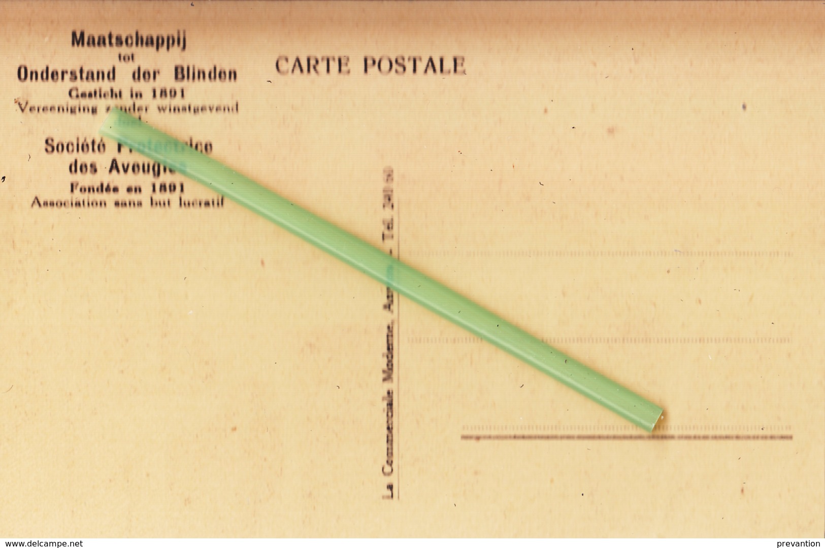 Maatschappij tot onderstand der blinden gesticht in 1891 vereeniging zonder winstgevend doel, 6 cartes postales