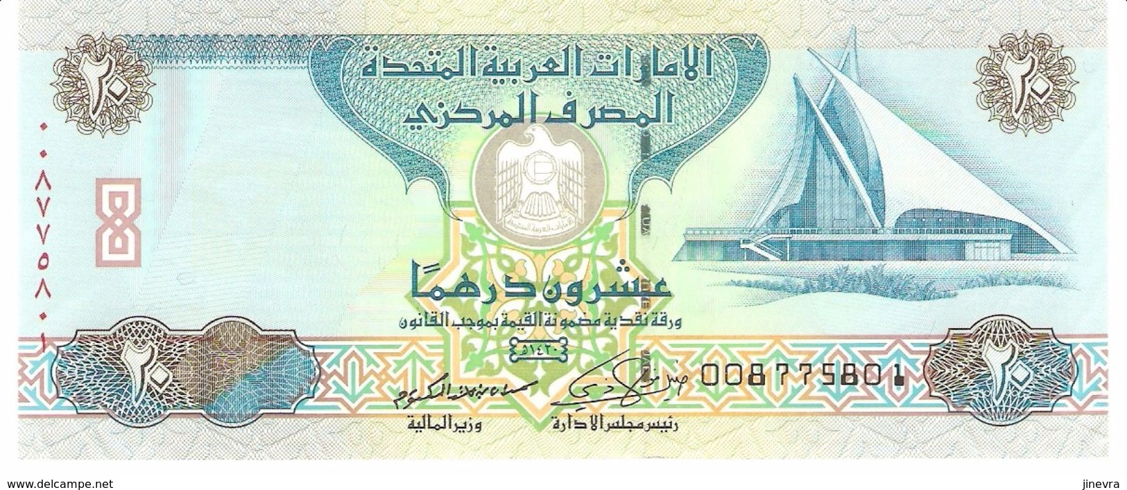 UNITED ARAB EMIRATES 20 DIRHAMS 2009 PICK 28b UNC - Emirats Arabes Unis