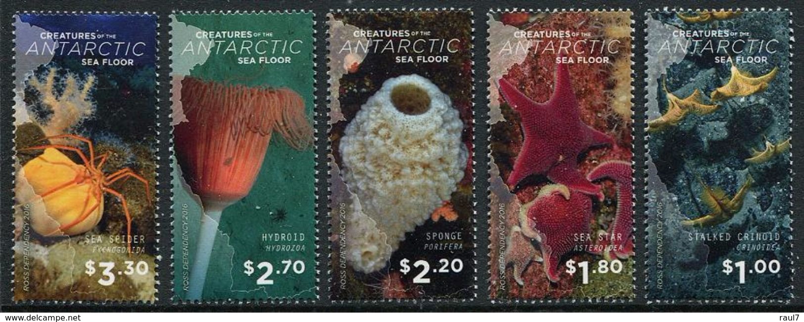 ROSS Dependency 2016 - Faune Marine, Créatures De L'Antarctic - 5 Val Neufs // Mnh - Unused Stamps
