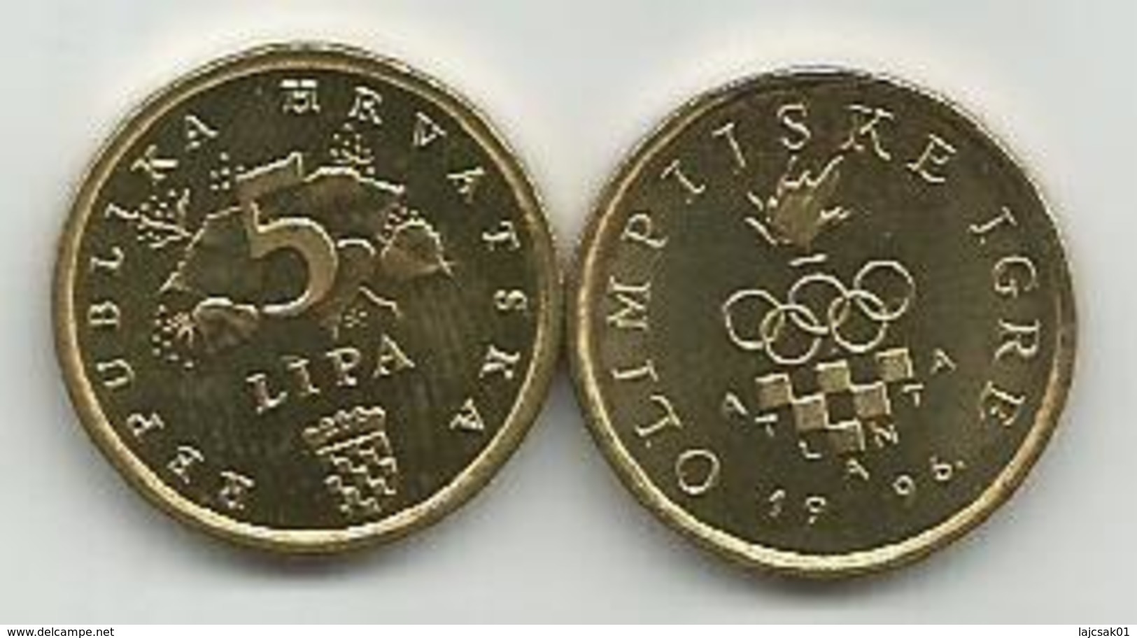 Croatia 5 Lipa 1996. KM#37  Olympic Games In Atlanta In 1996 HIGH GRADE - Croacia