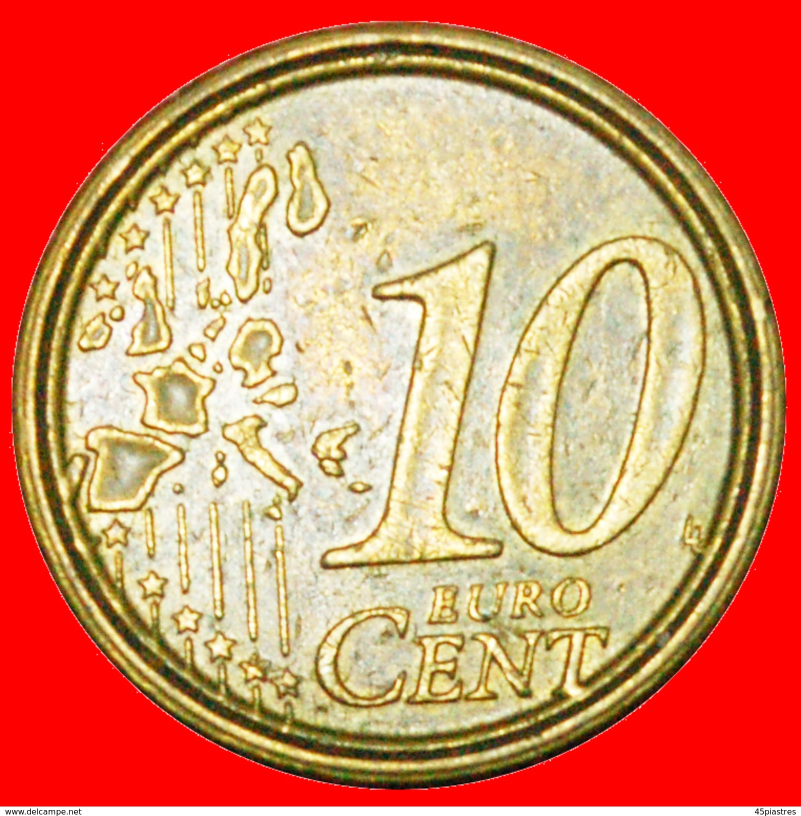 * ERROR RARE: ITALY ★ 10 EURO CENTS 2002R! LOW START ★ NO RESERVE! - Errors And Oddities