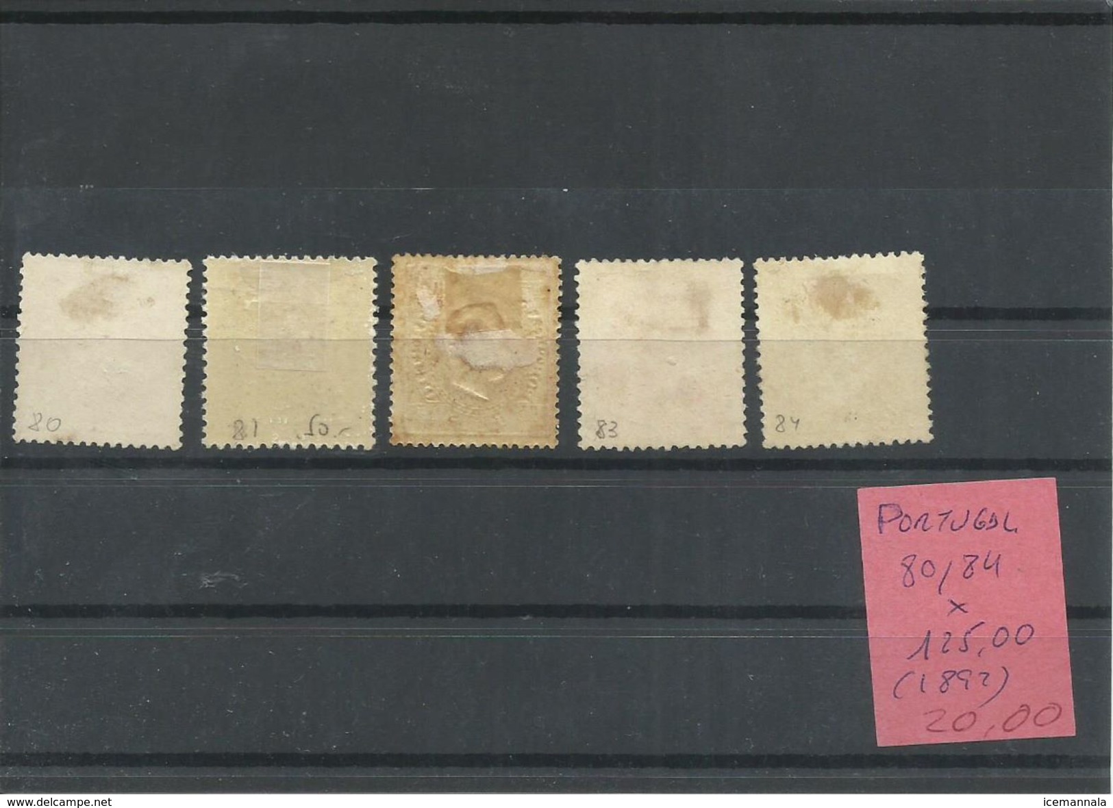 PORTUGAL YVERT 80/84   MH  * - Unused Stamps