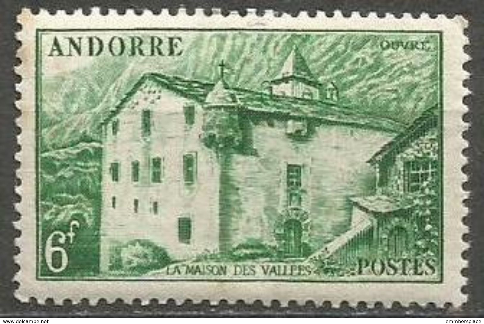 Andorra - 1951 House In The Valleys 6f MLH *  SG F124  Sc 119 - Ungebraucht