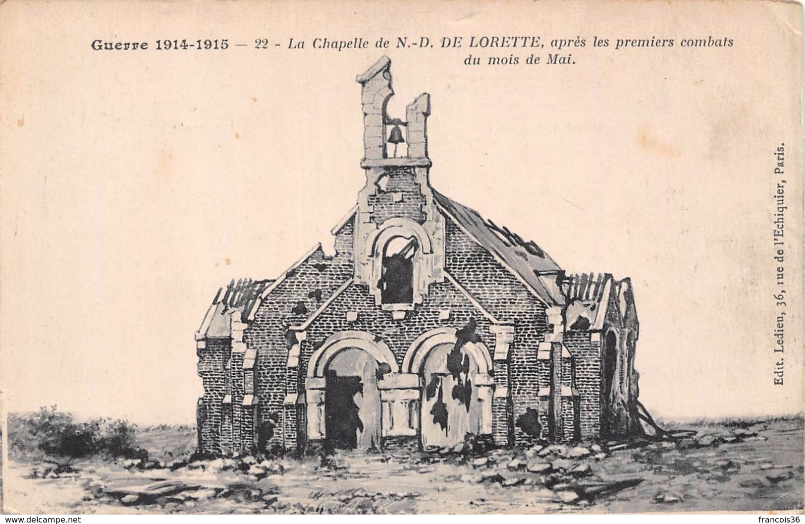 (62) - Lot De 4 CPA De La Chapelle Notre Dame De Lorette - Pas De Calais - Guerre 1914 1915 - Bon état - Altri & Non Classificati