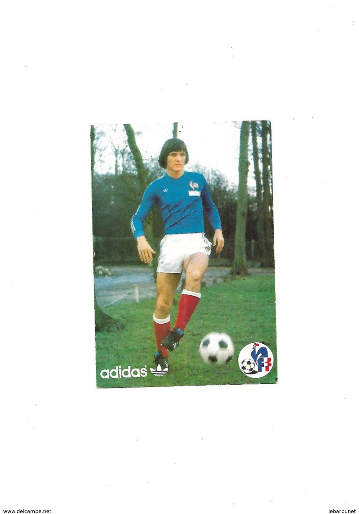 Carte Postale  Footballeur Dominique Bathenay  Adidas - Calcio