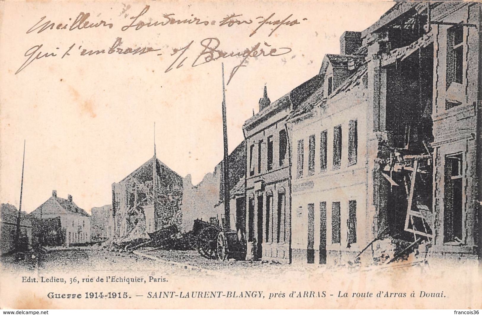 (62) - Lot De 7 CPA De Saint St Laurent Blangy - Pas De Calais - Guerre 1914 1915 - Bon état - Saint Laurent Blangy