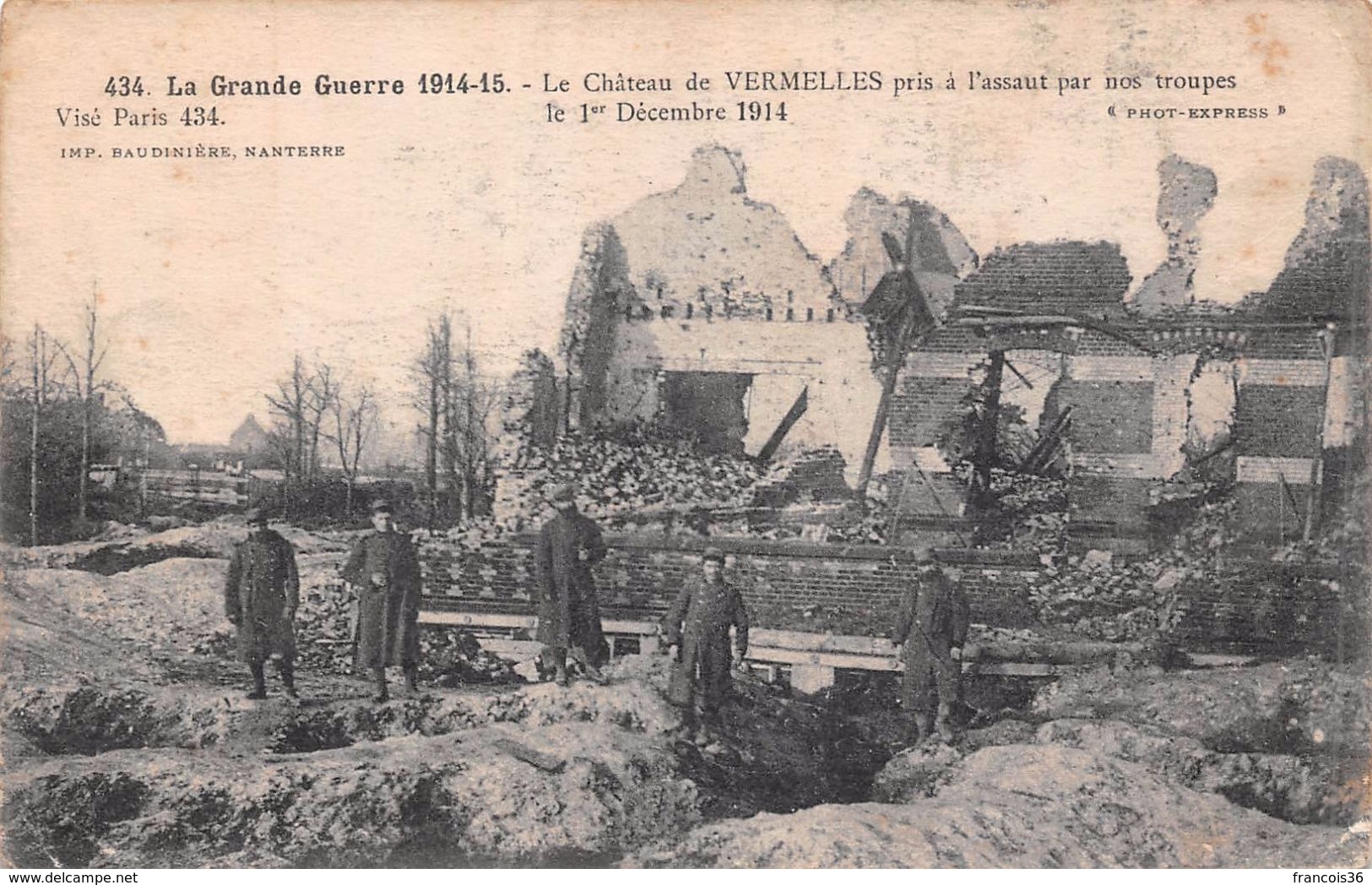 (62) - Lot de 19 CPA de Vermelles - Pas de Calais - témoignage Guerre 1914 1915 - bon état