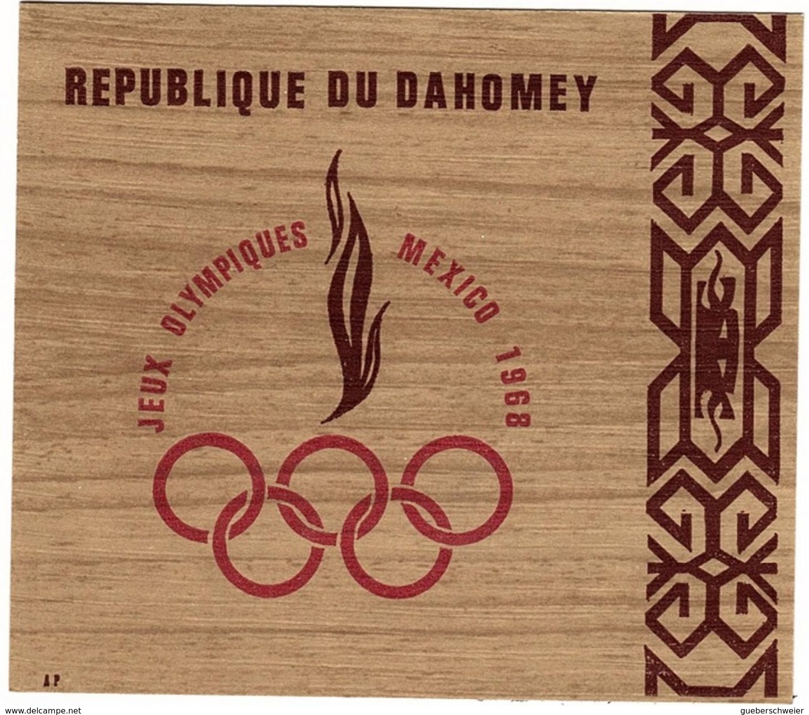 D 2 - DAHOMEY BF 15 En Carnet Neuf** Jeux Olympiques De Mexico 1968 - Autres - Afrique