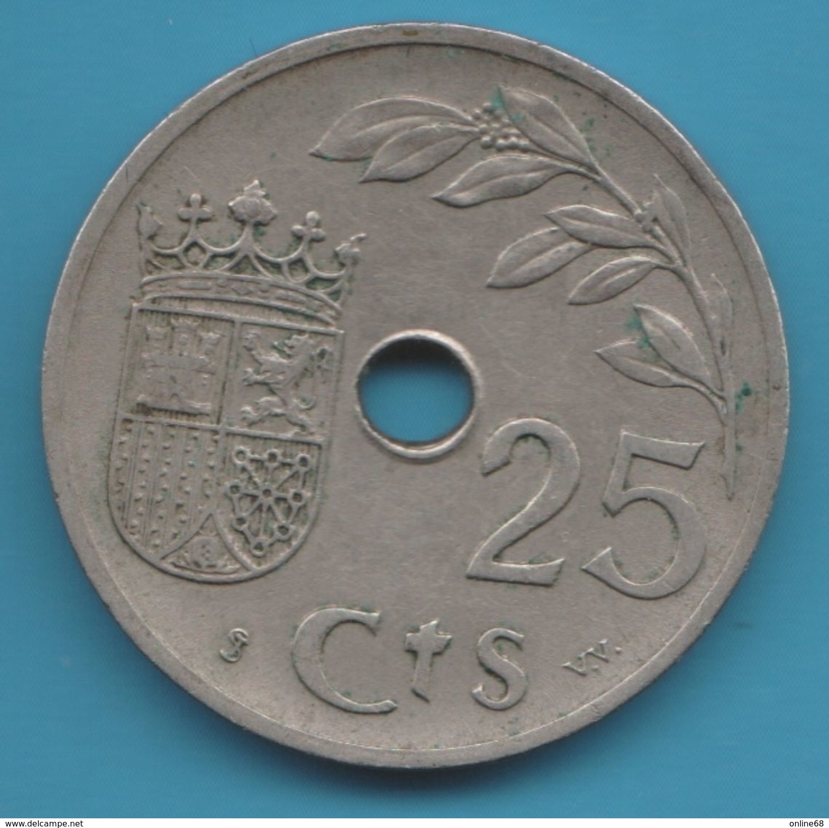 ESPANA 25 CENTIMOS 1937  II AÑO TRIVNFAL - 25 Centesimi