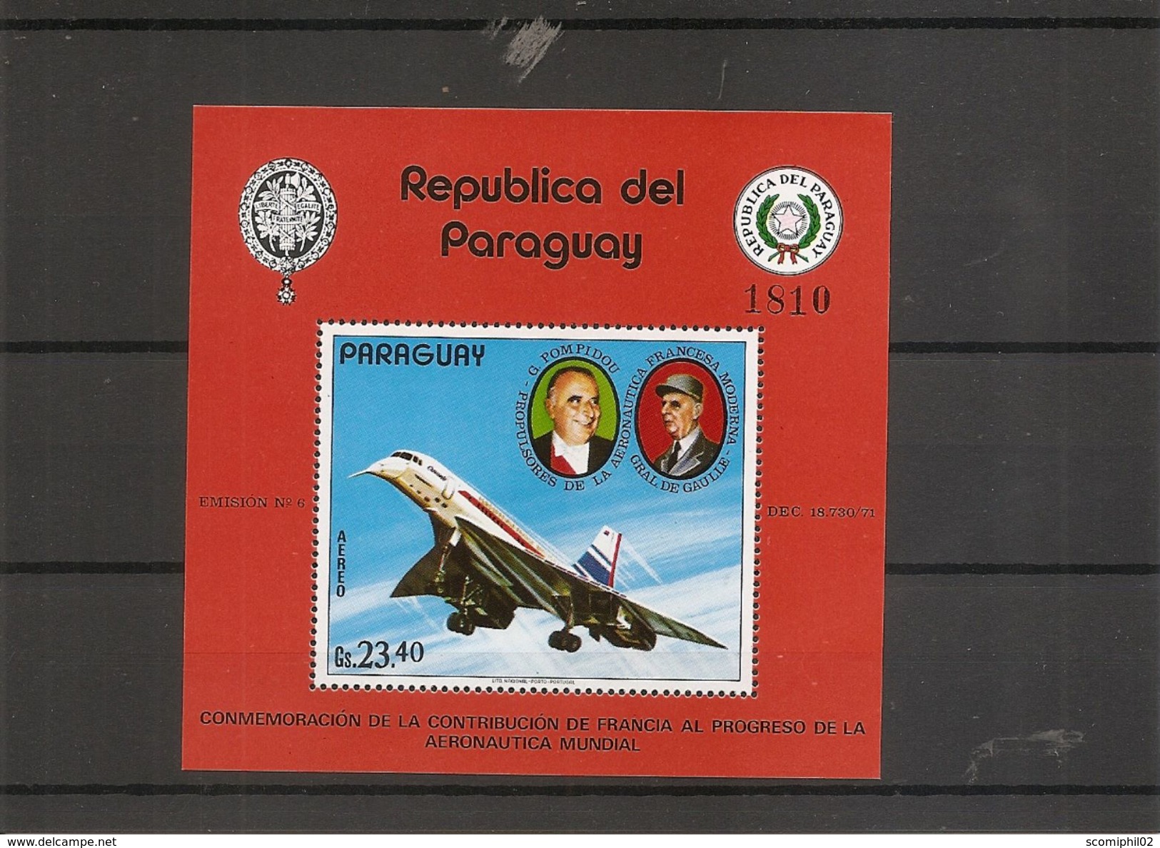 Concorde ( BF 193 XXX -MNH- Du Paraguay) - Colecciones (en álbumes)