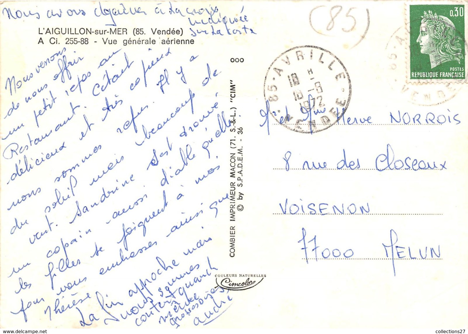 85-L'AIGUILLON-SUR-MER- VUE GENERALE AERIENNE - Autres & Non Classés