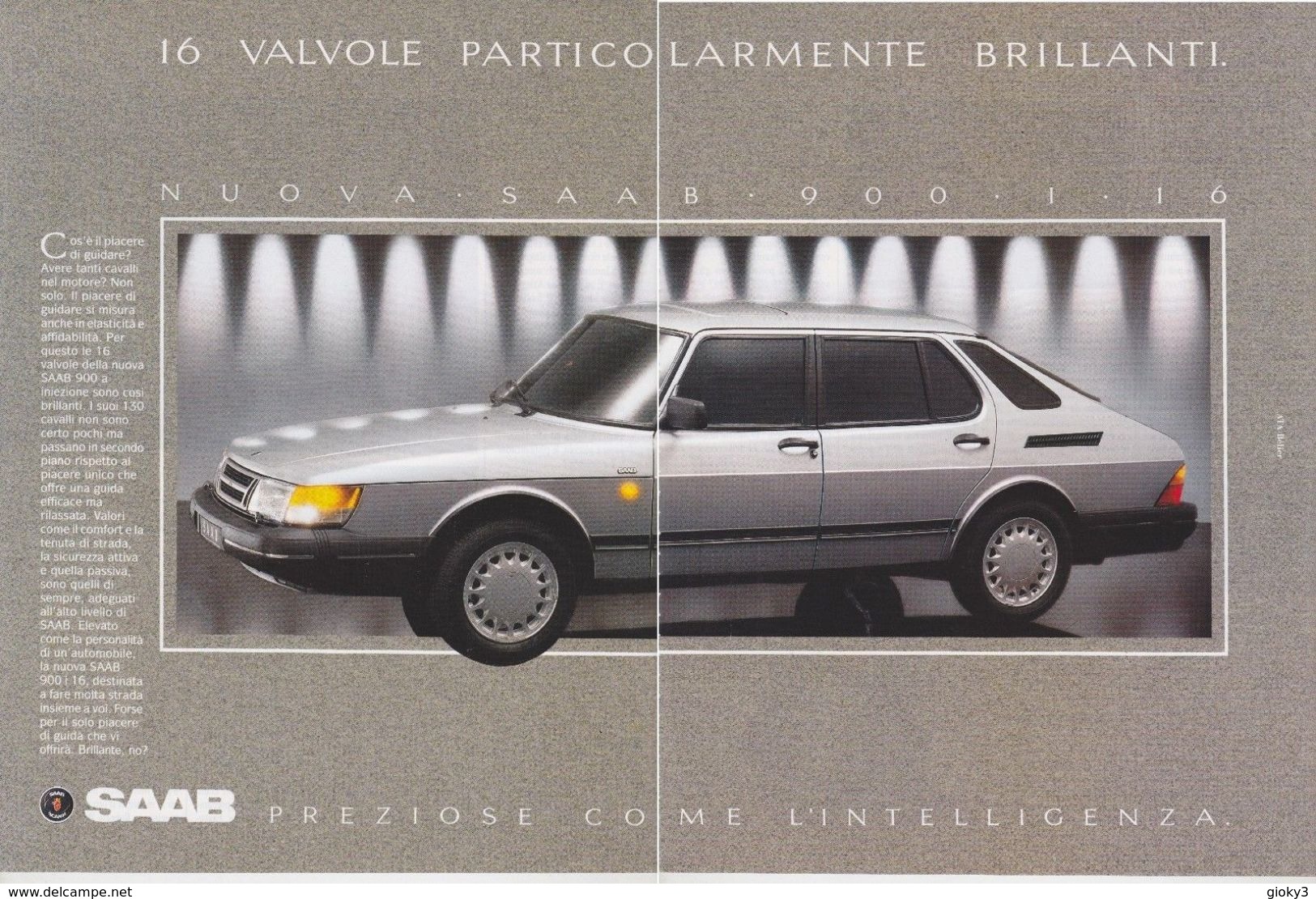 PUBBLICITA' CARTACEA SAAB 900 I 16 1989 - Altri & Non Classificati