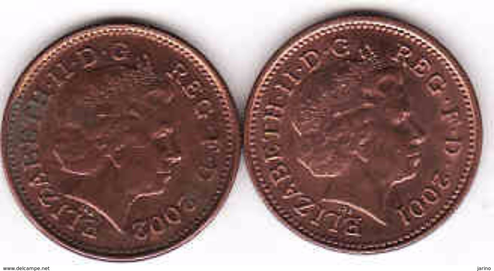 Great Britain 2 X 1 Penny 2001 + 2002 - 1 Penny & 1 New Penny