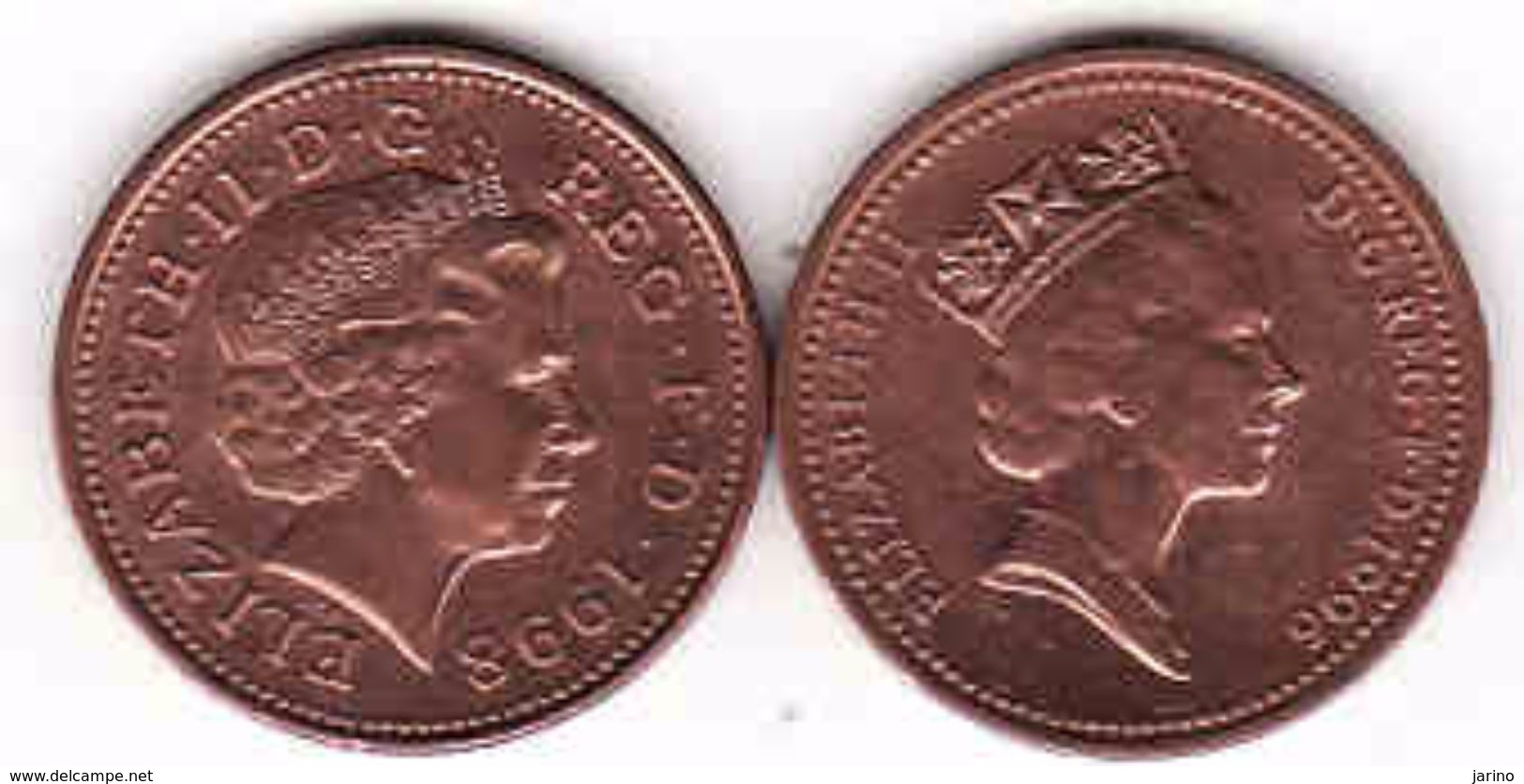 Great Britain 2 X 1 Penny 1996 + 1998 - 1 Penny & 1 New Penny