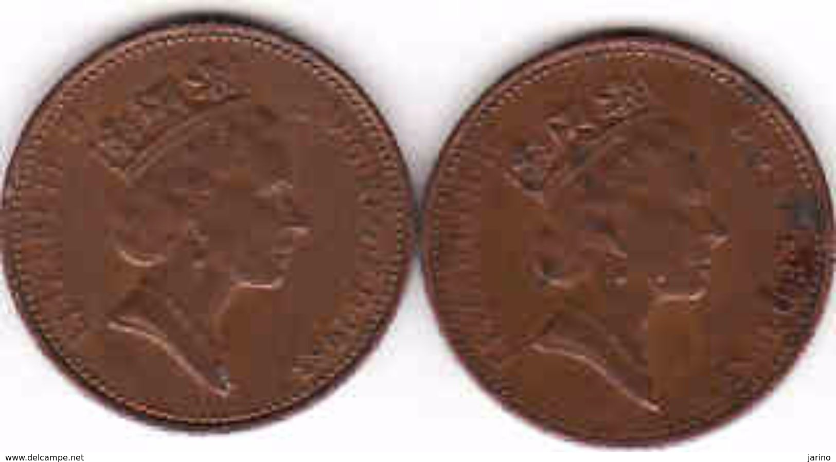 Great Britain 2 X 1 Penny 1985 + 1985 - 1 Penny & 1 New Penny