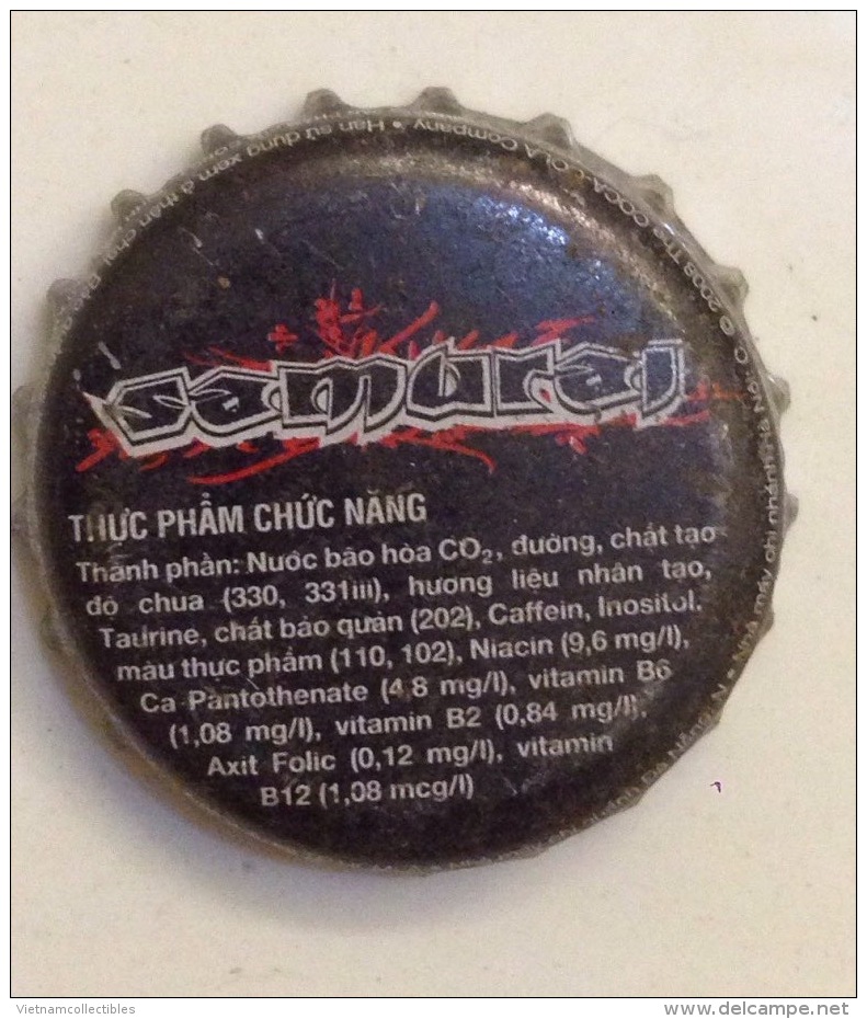 Cambodia Coca Cola Samurai Energy Drink Used Bottle Crown Cap / Kronkorken / Capsule / Chapa / Tappi - Petten