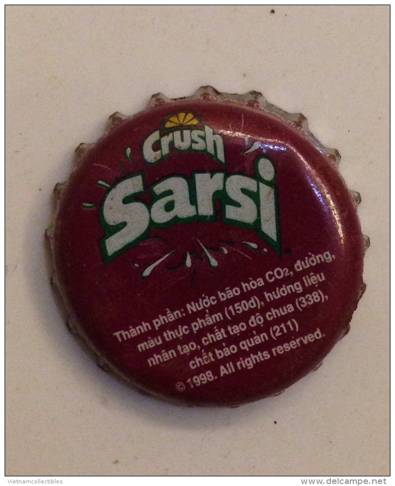 Cambodia Coca Cola Crush Sarsi Used Bottle Crown Cap / Kronkorken / Capsule / Chapa / Tappi - Gorras