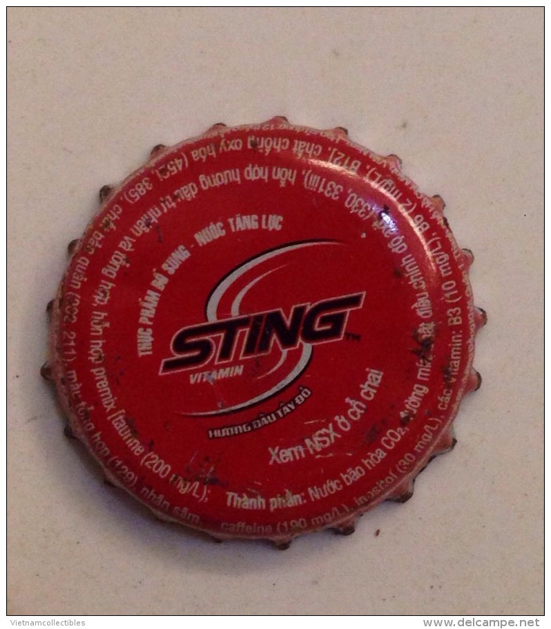 Cambodia Coca Cola Sting Energy Drink Used Bottle Crown Cap / Kronkorken / Capsule / Chapa / Tappi - Caps