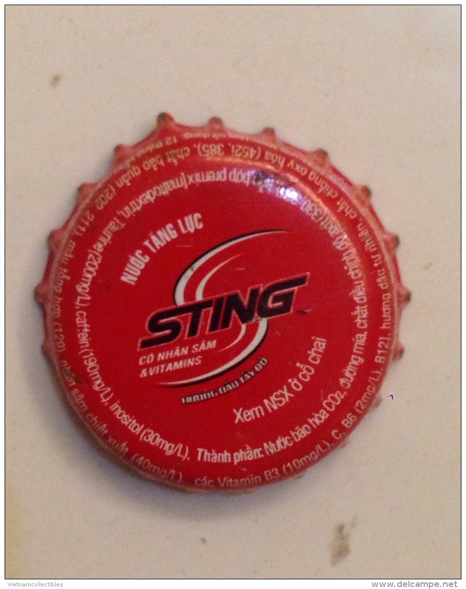 Cambodia Coca Cola Sting Energy Drink Used Bottle Crown Cap / Kronkorken / Capsule / Chapa / Tappi - Petten