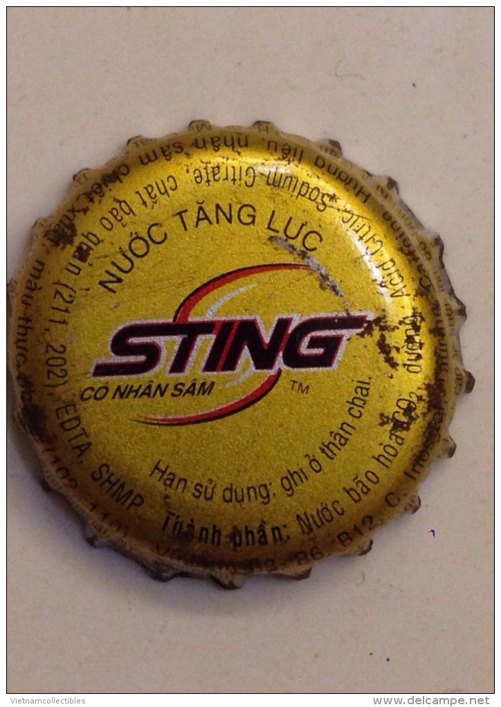 Cambodia Coca Cola Sting Energy Drink Used Bottle Crown Cap / Kronkorken / Capsule / Chapa / Tappi - Caps