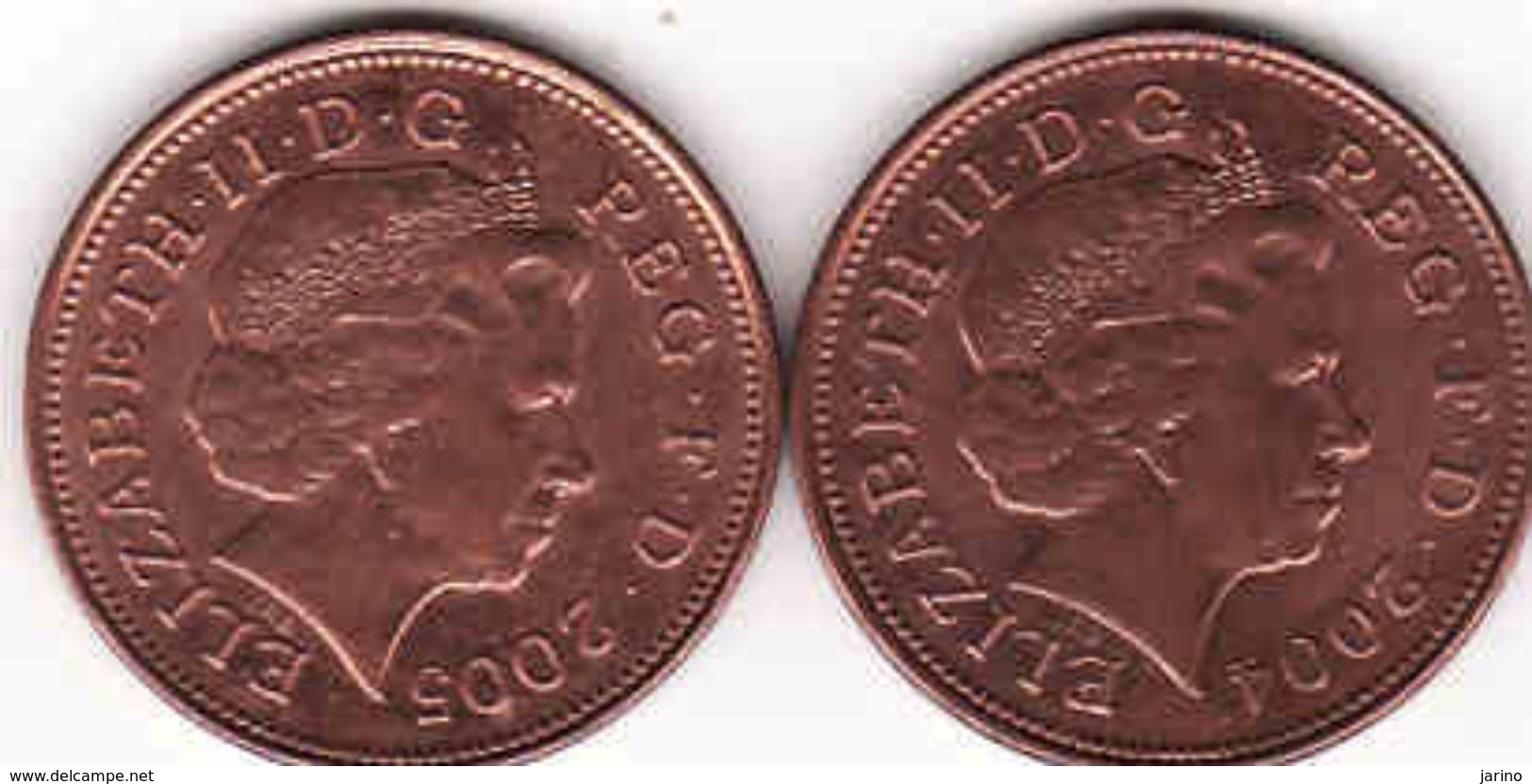 Great Britain 2 X 2 Pence 2004 + 2005 - 2 Pence & 2 New Pence