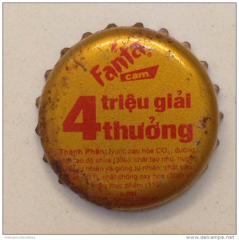 Vietnam Coca Cola Fanta Big Promotion With 4 Millions Prizes / Used Bottle Crown Cap / Kronkorken / Capsule / Chapa - Casquettes