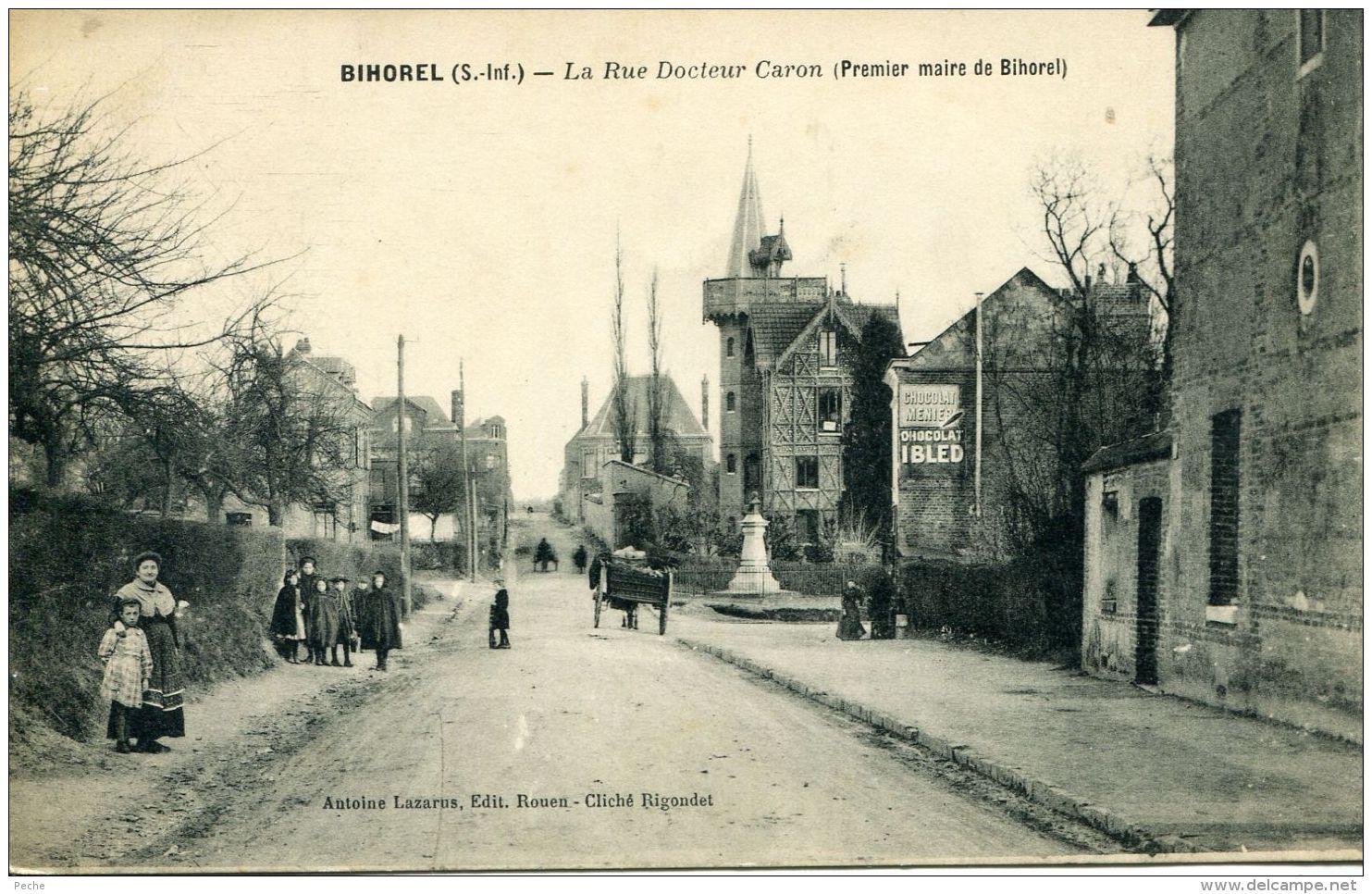 N°55003 -cpa Bihorel -la Rue Docteur Caron- - Bihorel