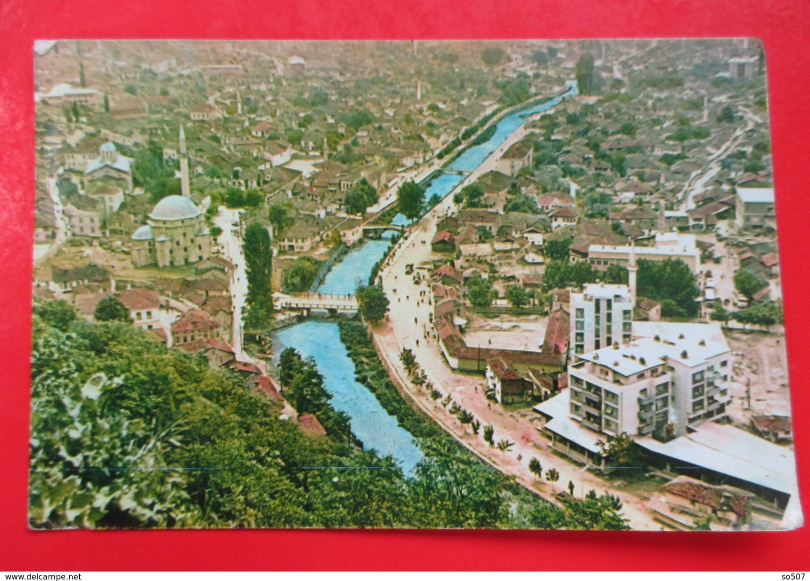 G1-Postcard-Prizren,Panorama,Mosque ,Military Postal VP 1394/17/B Crnomelj - Kosovo